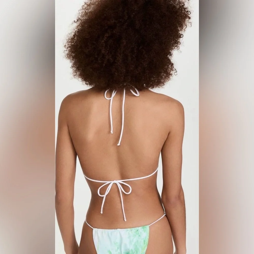 New. Good American green‎ marble bikini. M-top/L-bottom . Retails $99